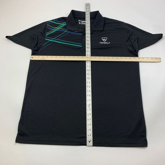 TopGolf Polo Shirt Mens XL Extra Large Black Moisture Wick Collared Short Sleeve - Picture 6 of 10
